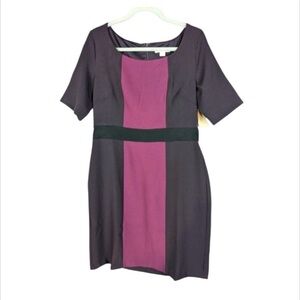 Coldwater Creek Purple and Black Midi Dress